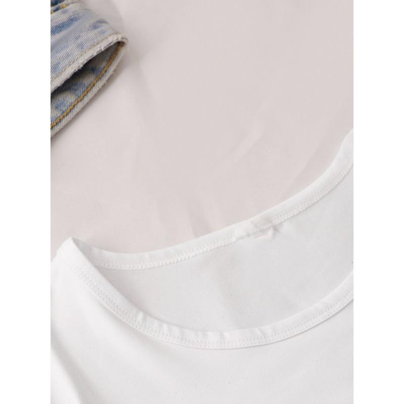 Damen Y2K Style Kurzarm-T-Shirt - Lässiges Oberteil mit Cartoon-Bären-Design, Bequem für alle Jahreszeiten, Maschinenwaschbar