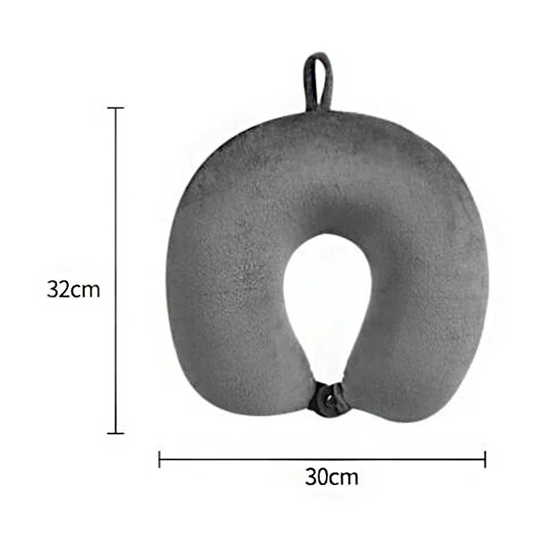 Comfortable Car Neck Pillow with Foam Particles for Airplanes Travel and Home Use