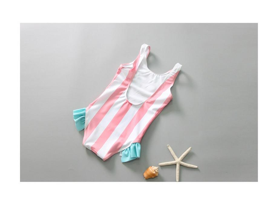 Infant Girls' Long-Sleeve Sun Protection Swimsuit (Ages 0-8)