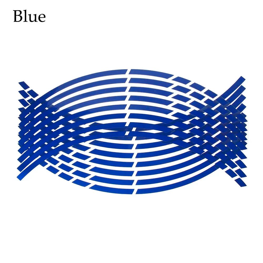 16 ks Samolepky na pneumatiky motocyklu a auta Ozdobné proužky Univerzální reflexní samolepka na kolo Vodotěsná páska na ráfek kola motocyklu 17"18"