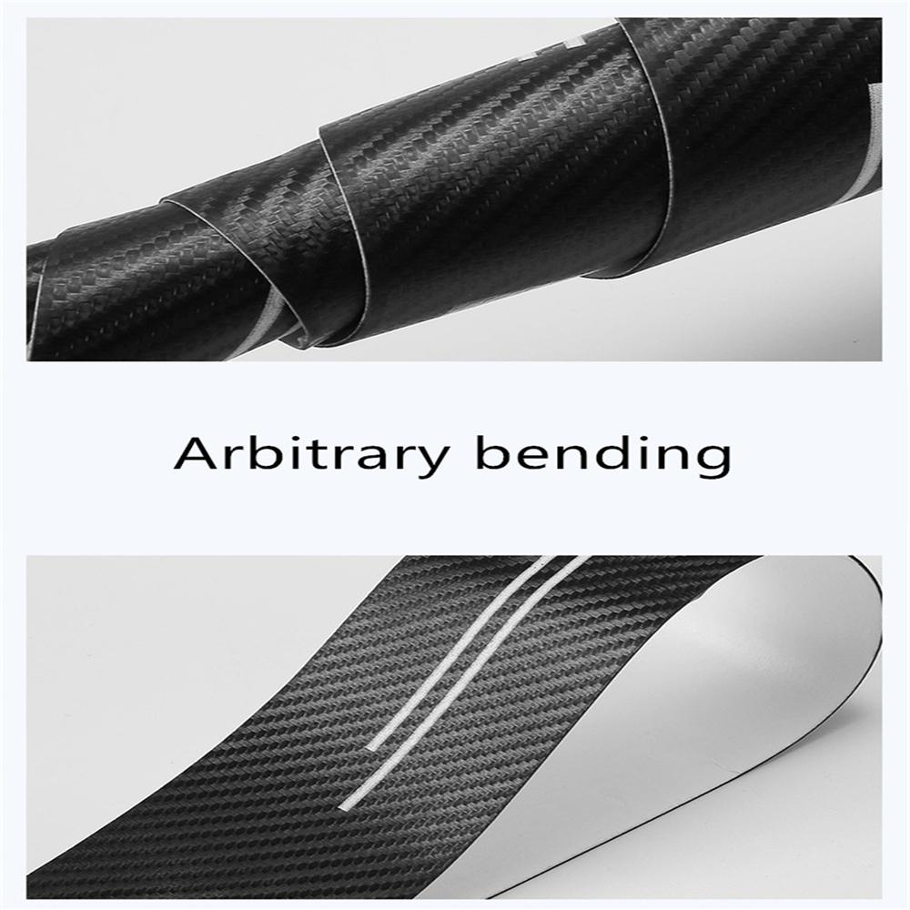 4Pcs Universal Car Door Step Sill Scuff Protector Cover Guard Carbon Fiber Color