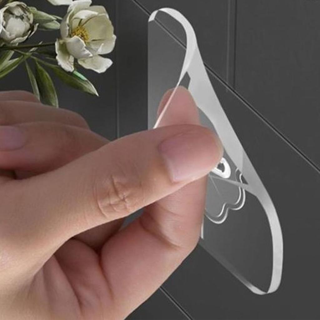 22pcs Self Adhesive Hooks Seamless Transparent Load Bearing 20kg Multifunction Kitchen Wall Hooks Coat Hooks