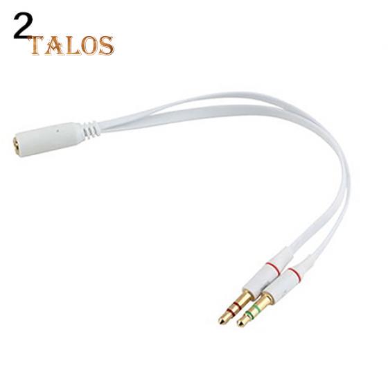 

Аудио микрофонный Y-разветвитель кабель адаптер для наушников гнездо на 2 штекера адаптер компьютерные гаджеты белый