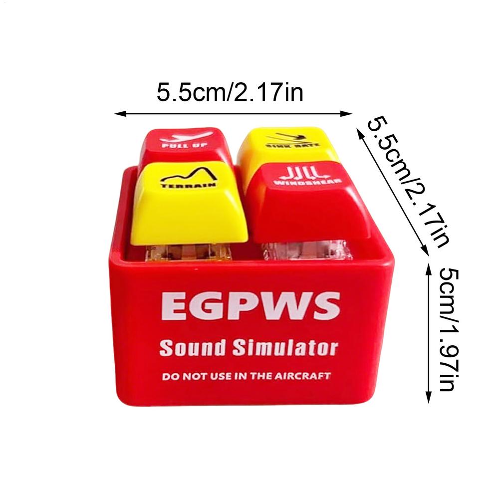 Chaveiro de Alerta de Emergência para Avião, Simulador de Som de Alerta EGPWS, Alarme para Tripulação, Chaveiro Pingente para Mochila, Decoração para Interior de Carro