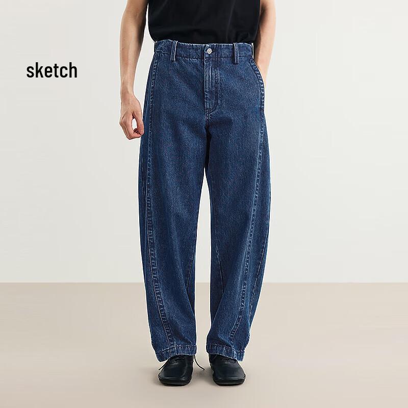 

Speedy Men s 2025 Spring Loose Wide-Leg Jeans M