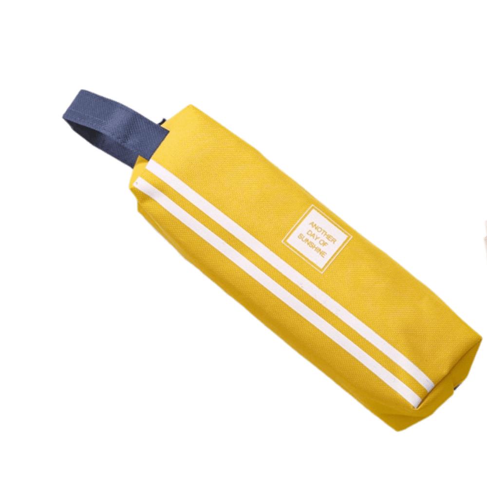 

Canvas Pen Bag Portable Pencil Box Office Supplies Stationery Organizer Student жовтий