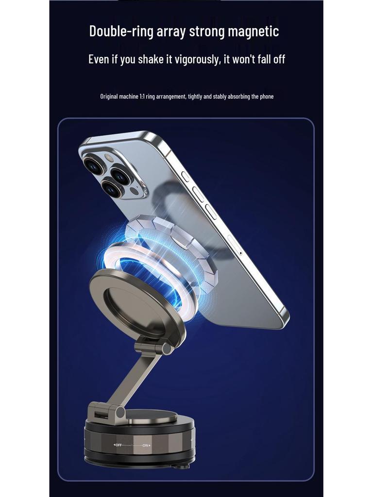 Vacuum Suction Magnetic Rotating Car Phone Holder