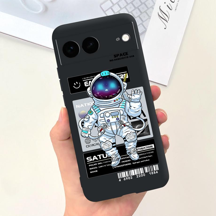 Für Google Pixel 7 Pro Hülle Weiche Silikon Handyhülle Für Pixel7 Google 7Pro Stoßfänger Niedliche Mode Cartoon Hülle Katze Mond Nacht Tasche