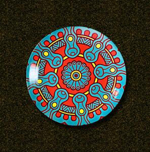Ceramic Bohemian Style Decorative Plate Living Room Desk Sitting Plate Home Hotel Background Wall Hanging Art Plate