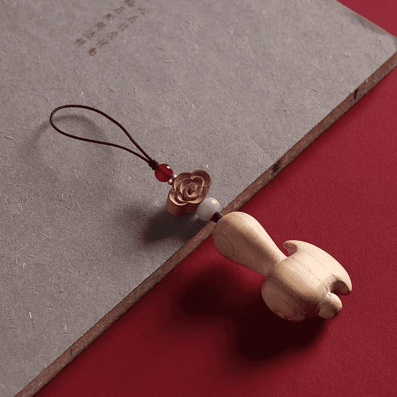 Newcomer Offer: Peach Wood Sword and Axe Pendant - Unisex Safety Charm