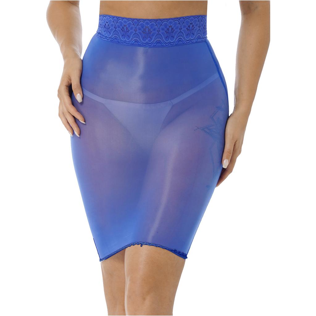 Women's See-through Mesh Pencil Skirt High Waist Bodycon Party Mini Skirts Clubwear