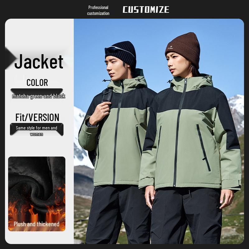Men's Custom Logo Anti-Static Thickened Windproof Work Jacket for Autumn and Winter