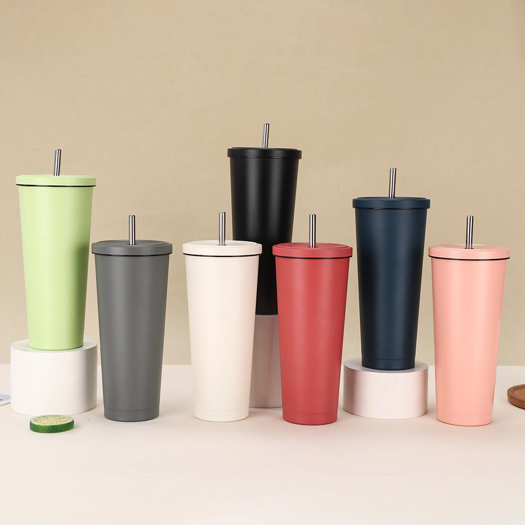 Rostfritt stål Svart kant Sugkopp Bärbar Bil Gåva Termosmugg Stor Kapacitet Vakuum Kaffemugg