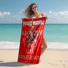 Personalized customized proof beach towel with AFC Ajax logo pattern - soft, absorbent,quick-drying,perfect