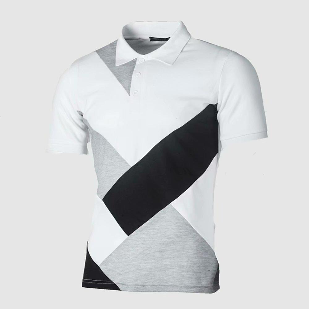 New Men's Sports Wear 2026 Summer New Men's European Code Stitching Short-sleeved Sports T-shirt