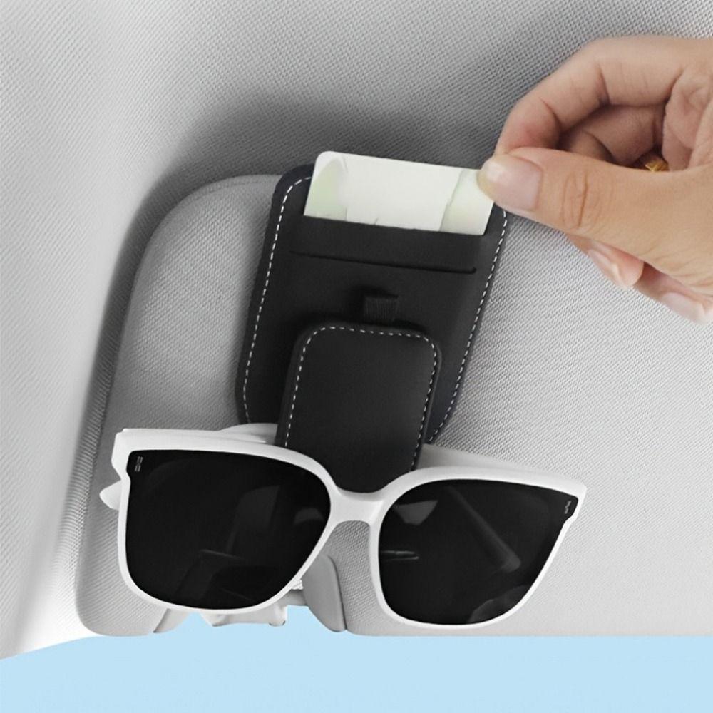 Magnetic Clip Car Sun Visor Glasses Holder Creative Car Sunglasses Holder  Car Interior