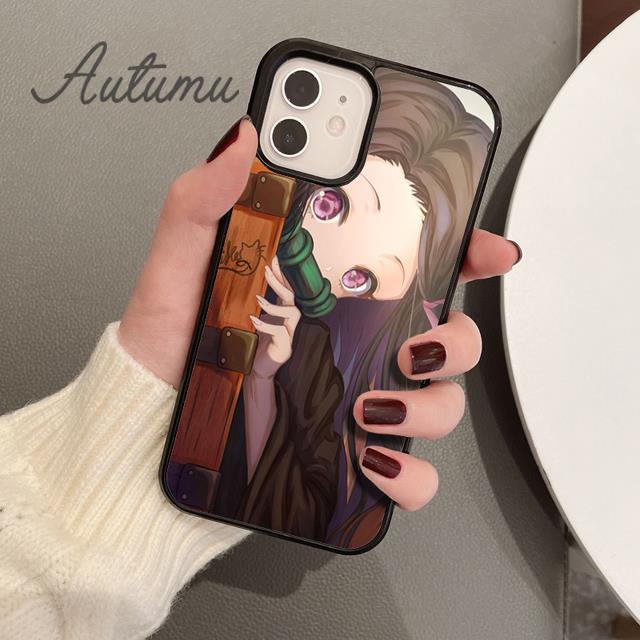 

Чехол для телефона Demon Slayer Kamado Nezuko с аниме для iPhone 11 12 13 14 Pro Max mini XR XS SE 2020 6S 7 8 Plus Samsung S21 S22 Samsung S22ultra
