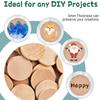 1-6cm Nedokončené dřevěné kulaté mince kotoučky, Přírodní bukové dřevěné kotoučky pro DIY řemesla umění, Malování, Laserové gravírování, Domácí dekorace