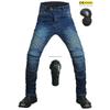Mens Winter Motorcycle Riding Jeans With Thermal Lining Windproof Protective Pants Biker Gear