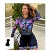 Outdoor Women's One-piece Cycling Suit Long-sleeved Shirt Cushion Shorts Integrated Moisture Absorption Perspiration