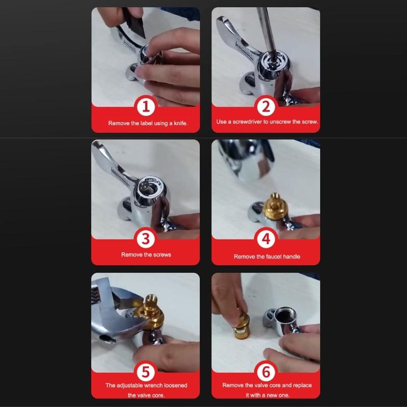 High Performances Faucet Valves Cores with Ceramic Disc Thickened Metal Leak Proof Designs Cartridges for Hot Cold Water
