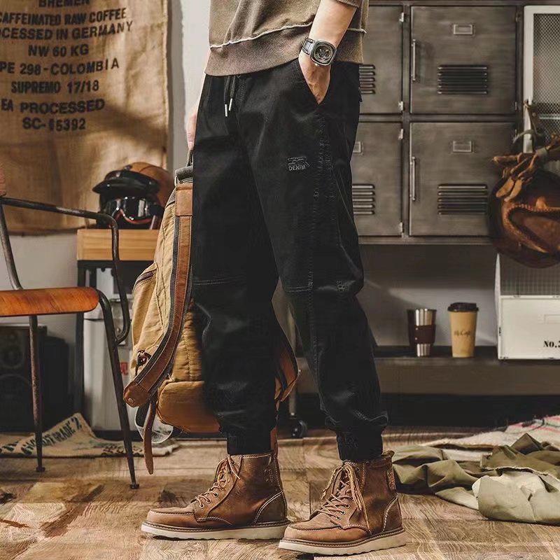 Men's American Retro Loose-Fit Wide-Leg Overalls - Autumn Casual Straight Pants