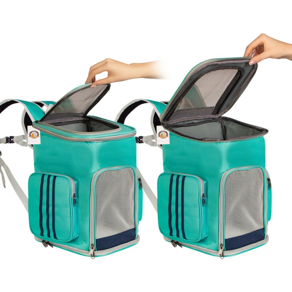 Ventilated Backpack Carrier for Cats and Dogs Travel Veterinarian 27x30x40cm