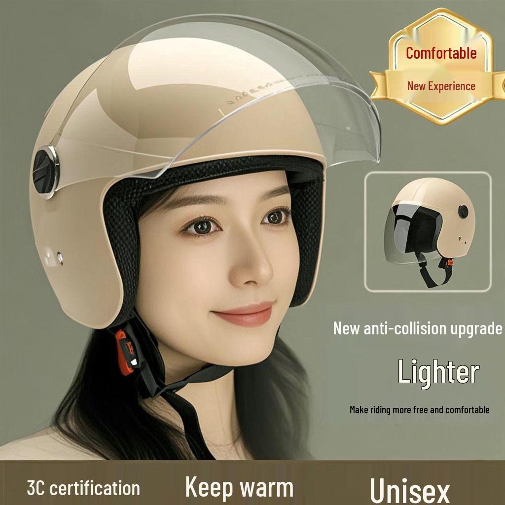 

Unisex Motorcycle & Electric Scooter Helmet with Anti-Fog Lens and Cold Protection for All Seasons All Seasons