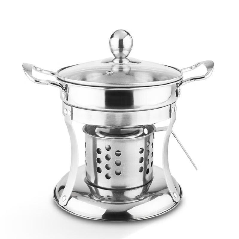GOWKE Stainless Steel Mini Alcohol Hot Pot