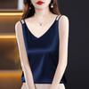 V-neck Large-size Women's Sling Vest Summer New Versatile Foreign Style Age-reducing Temperament Sleeveless Top Inside and Outside