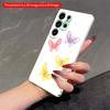 2DFlat Samsung phone case Pastel Butterflies Design Applicable to Galaxy S23 S24 S25ULTRA S26 A12 A14 A15 A16 A54 A55