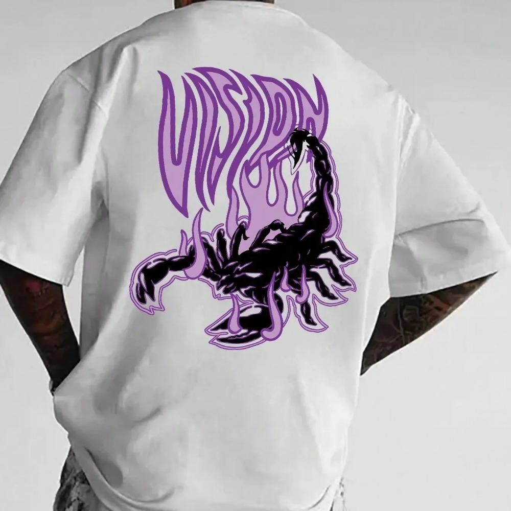 

Повседневная модная футболка мужская летняя, с трендовым принтом, круглым вырезом, коротким рукавом, свободная и удобная, из чистого хлопка, мужская одежда S