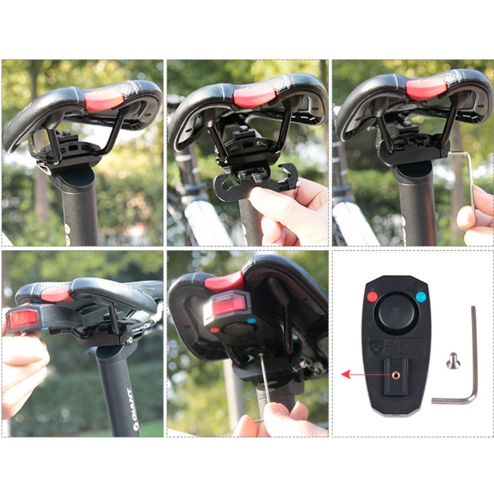 Rechargeable Battery Wireless Bike Alarm Wireless System USB Rechargeable Light Night Riding