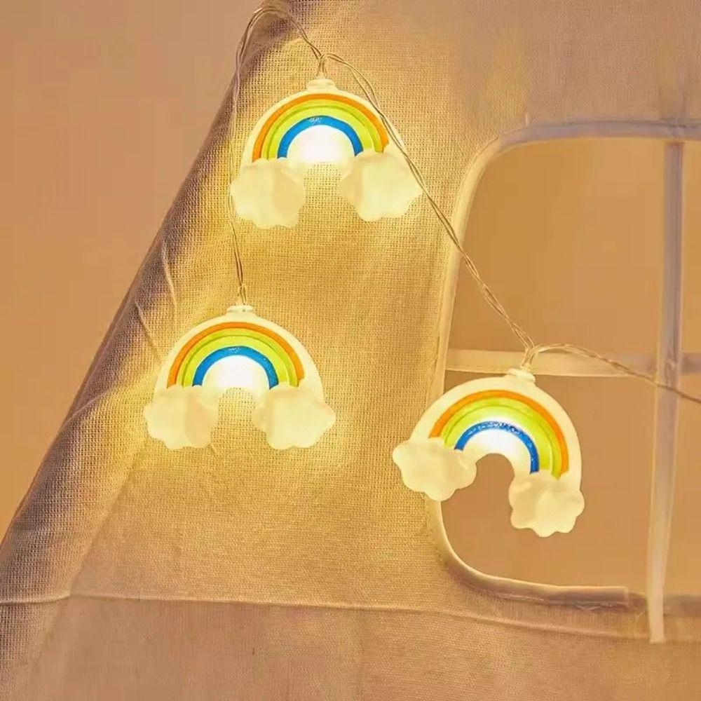 Creative Atmosphere Light Cloud Star Rainbow Night Light Garland Lamp  Hoilday