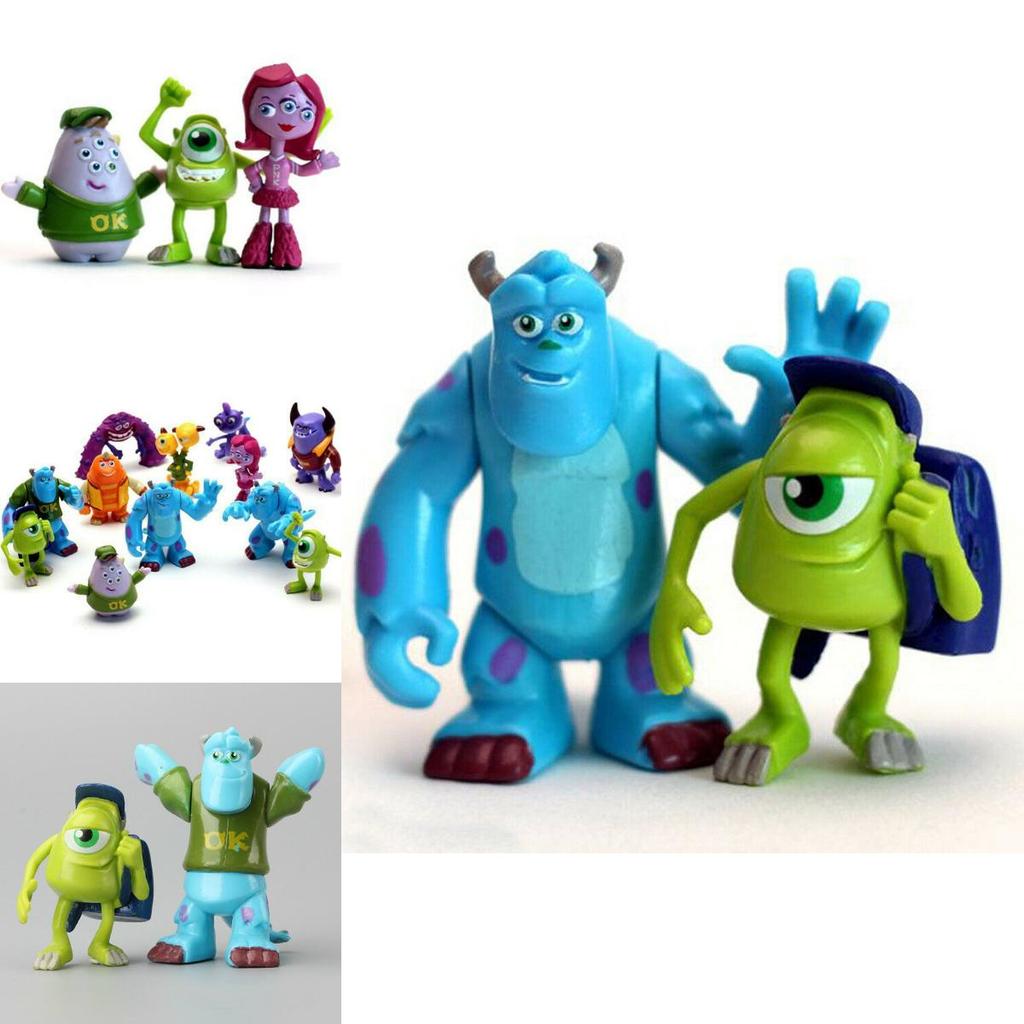 Engaging 12 Pcs Monsters University Sully Mike Anime Figurine Set For Tiny Hands And Imagination