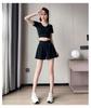 Women's Summer 2025 Running Set: Quick-Dry Fashion Gym Outfit with Yoga Shorts and Short Sleeve Top