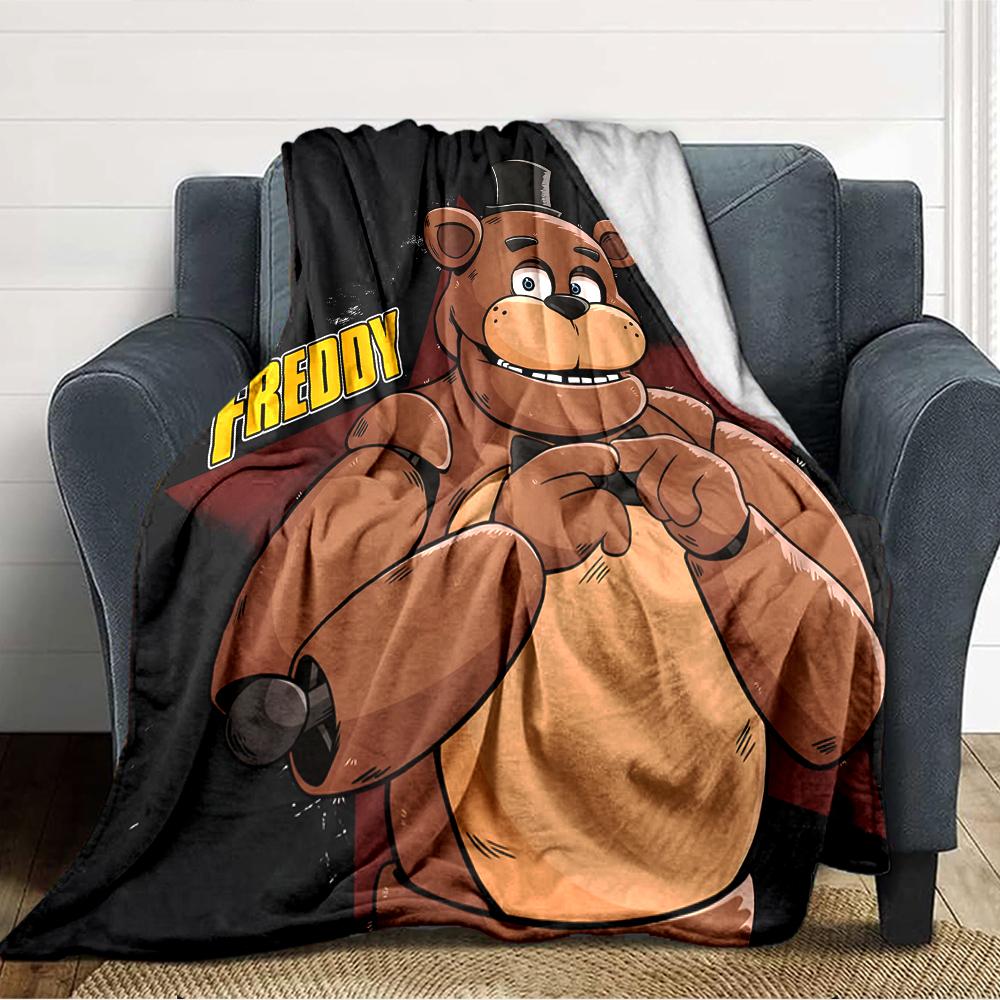 1pc Freddy Bear2 Blanket, Gift, for Men and Women, Soft Blanket, Good for Sofa Bed Couch Travel, Lightweight Flannel Blanket