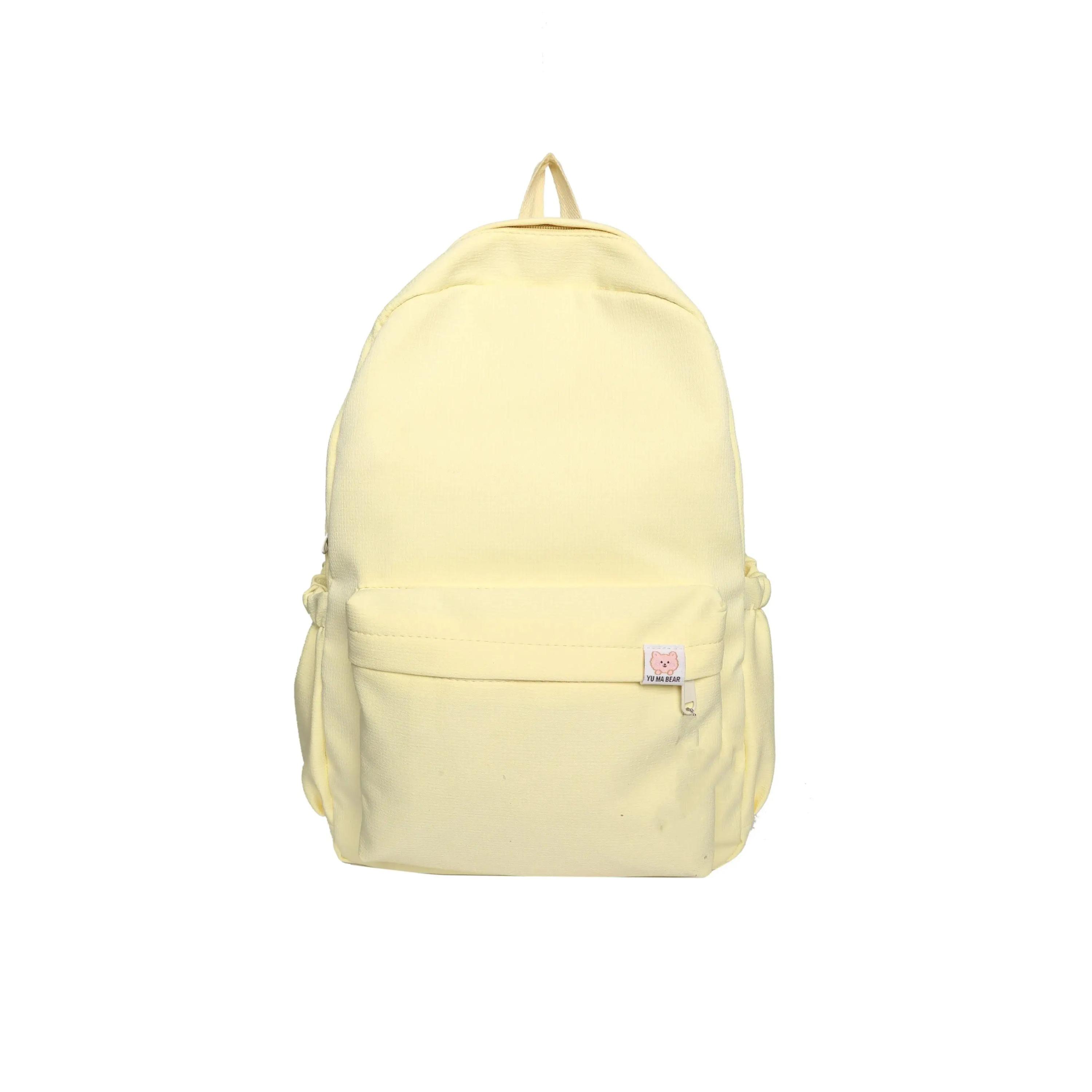 Grote Capaciteit Student Schoolrugzak voor College Meisjes Effen Kleur Zachte Ins Stijl Boekentas 16 inches