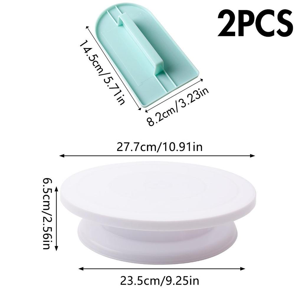 11-Inch Non-Slip Colored Plastic Cake Turntable for DIY Baking and Decorating