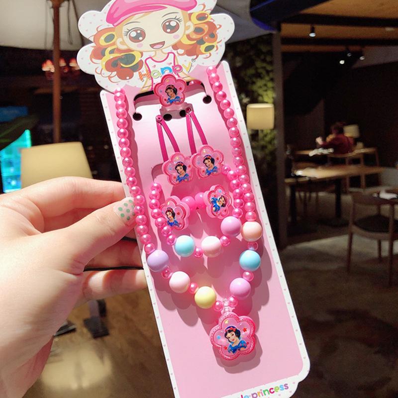 Children's Cute Cartoon Fruit Pendant Bracelet Set with Lucky Dragon - Birthday Gift Box