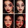Pumpkin Halloween Face Temporary Tattoo Waterproof Body Art Scar Stickers  Kids Adult Make Up