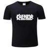 Mens Short Sleeve T Shirt Kreator Men T-Shirt Threahs Metal Band Tee Shirt Voivod Exodus Sodom Coroner Fashion Tee-shirt Male