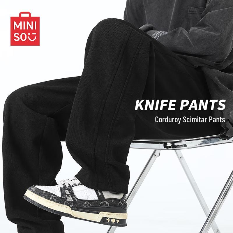 

MINISO Men s Fall Corduroy Chenille Straight-Leg Trousers 3XL