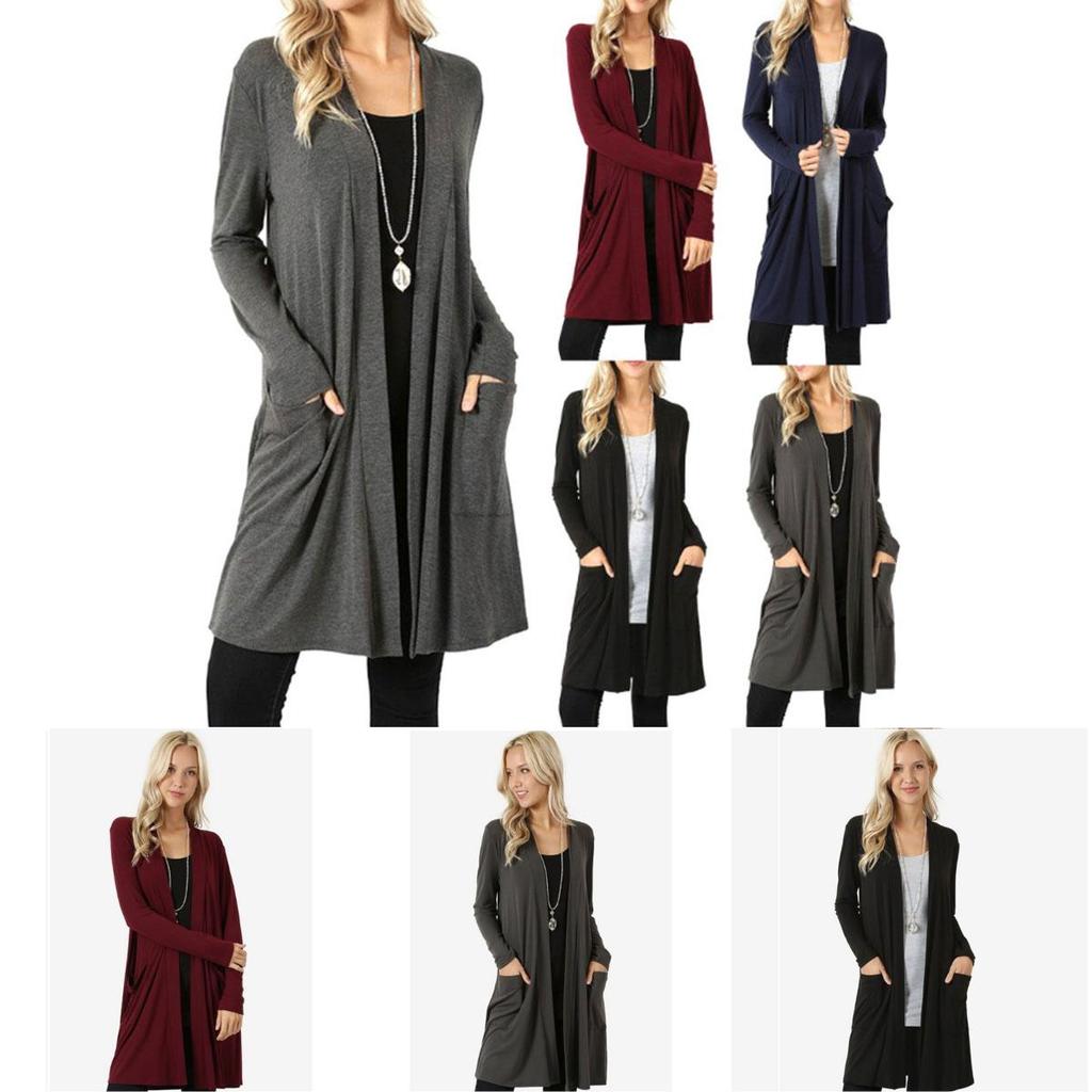 Autumn Winter Women Cardigans Casual Warm Coat Mid-length Knitted Outerwear With Premium Quality Materials