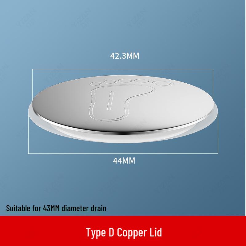 All-Copper Pop-Up Sink Basin Drain Plug & Cover