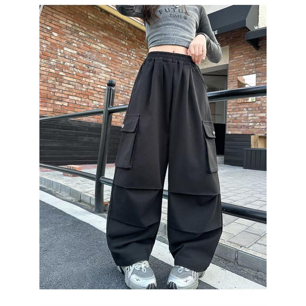 

Женские джинсы преппи черного цвета микроклеш большого размера - Модные стройнящие брюки 140 чёрный