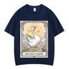 Silly Goose Tarot Card Funny Meme Graphic Tees Unisex Unisex Fashion Tshirts Summer Cotton Loose Harajuku Aesthetic Trendy Tshirts