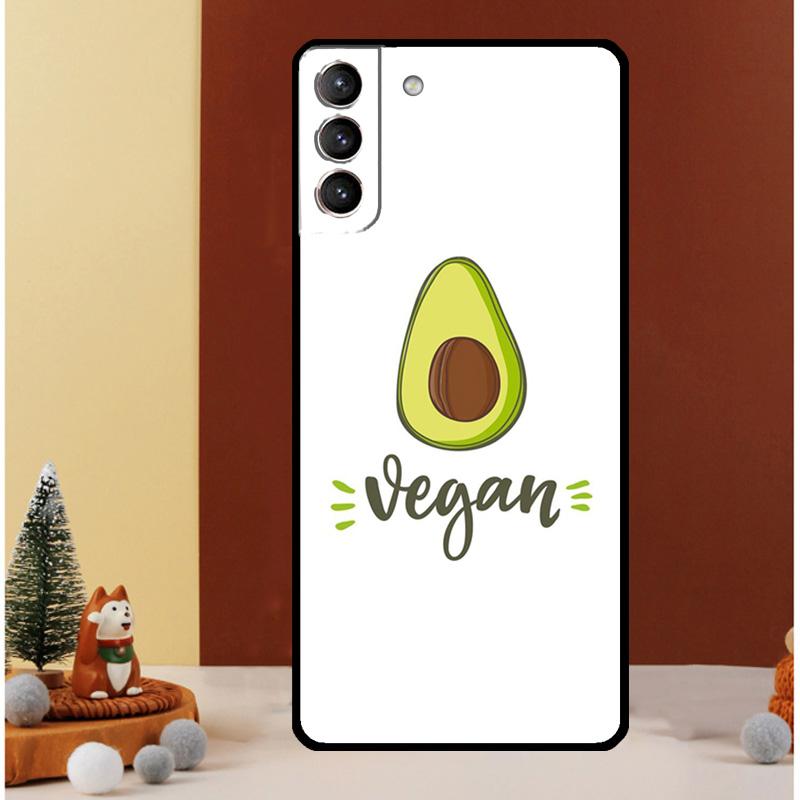 LOVE VEGGIE Vegetarian Quotes VEGAN Case For Samsung Galaxy S25 Ultra S20 S21 S22 S23 S24 Ultra S9 S10 Plus S25 FE Cover Funda