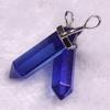 Bohemian Style Agate Crystal Quartz Hexagonal Bullet Pendant Necklace