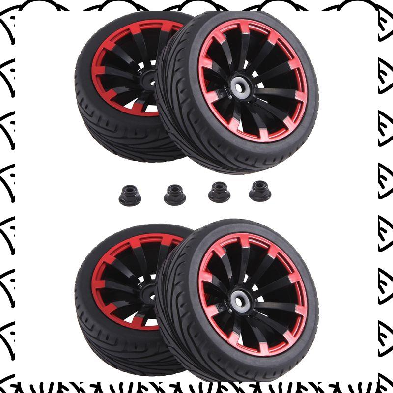 A71Z 4 szt. 12 mm sześciokątne felgi i opony gumowe o średnicy zewnętrznej 2,59 cala do samochodu RC 1/10 On-Road Touring